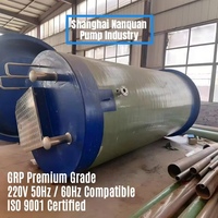 Estación de Bombeo Prefabricada GRP para Control de Inundaciones 50-200m³/h, Bomba Doble, PLC SCADA, 220V 380V, para Aguas Pluviales Subterráneas, ASEAN ISO