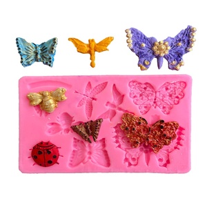 Insectos Jabón <span class=keywords><strong>Molde</strong></span> Divertido Mariposa Abeja Libélula Mariquita <span class=keywords><strong>Molde</strong></span> <span class=keywords><strong>de</strong></span> Silicona para Bomba <span class=keywords><strong>de</strong></span> Baño Loción Barras Chocolate Caramelo Gelatina Hornear - Product Image 2