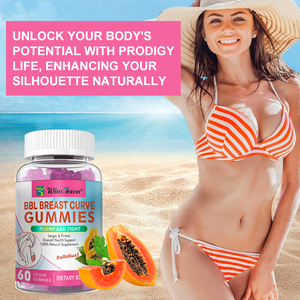 Etiquetas privadas Gummies para el pecho Suplemento <span class=keywords><strong>rosa</strong></span> a base de hierbas para mujeres Extracto de raíz de Maca Cubierta roja Flor Deliciosa baya Gummy - Product Image 5