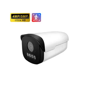 Kamera CCTV ON-VIF, 5MP 24H penglihatan malam warna penuh, kamera 4MP HD Array bercahaya 4 LED Digital luar ruangan, Kamera Cctv berwarna