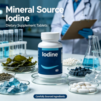 Comprimés de suppléments d'iode OEM ODM, Comprimés minéraux et alimentaires à marque privée, Formule personnalisée, Vente en gros en vrac