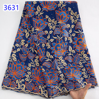 Dernière séquence africaine coton dentelle tissu 2024 haute qualité suisse Voile dentelle tissu nigérian Parry élégant robe pour les femmes 3631