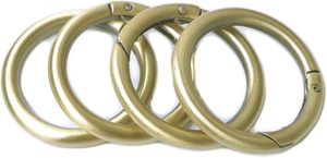 Bobeey - Mosquetón redondo de bronce cepillado con anillo en O, clip de resorte, hebilla para llavero, anillo en O para bolsos y carteras, BBC Cm Br - Product Image 1