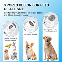 Coupe-ongles électrique rechargeable pour chien avec lumière LED, kit de toilettage des pattes, tondeuse à ongles pour animaux de compagnie à faible bruit