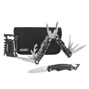 Mousqueton extérieur couteau de poche Polyvalent outils de carte de crédit, camping ménage ensembles d'outils à main