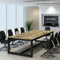 Table de conférence moderne et compacte, table de bureau longue, table de formation multi-personnes