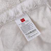 FY Luxuriöse Koreanische Nerz-Imitat Raschel-Decke 100% Polyester Einfarbiges Muster Stricktechnik