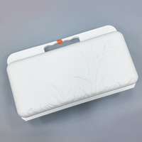 Boîte en pulpe moulée écologique avec poignée et boucle, design gratuit, boîte d'emballage gaufrée pour produits haut de gamme