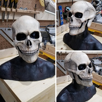 Masques faciaux en latex personnalisés, avec tête mobile, pour Halloween, 2021