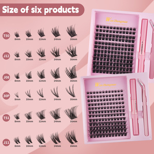 Meilleures ventes DIY <span class=keywords><strong>Cils</strong></span> artificiels bouclés brillants en cheveux synthétiques sans cruauté animale pour SHEIN, style européen et américain - Product Image 3
