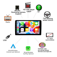 Radio para Auto con Pantalla Táctil IPS de 9 Pulgadas, Sistema Linux, Soporte para GPS, CarPlay, Android Auto, DSP, Radio FM, Doble USB, Cámara de Reversa HD, 1 Año de Garantía