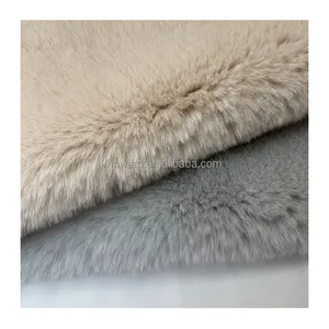 Polyester Suede Bonded Synthetic Fake Fur Faux Rabbit Fur Fabric for Winter Shoes Pet Bed Garment