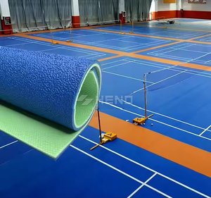 Rouleau de revêtement de sol en mousse commerciale pour badminton, épaissi, résistant à l'usure, pour terrains de basketball et de tennis de table, en plastique - Product Image 3