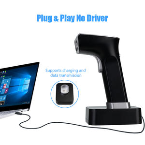 YHDAA alta calidad 1D 2D lector de código de barras inalámbrico escaneo automático rápido pistola de escáner de código de barras con Base de carga - Product Image 2