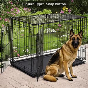 Cage à chien en métal pliable de 48 pouces, grande cage à chien <span class=keywords><strong>XXL</strong></span>, cages à chien empilables pour grands chiens, cage à chien en gros - Product Image 2
