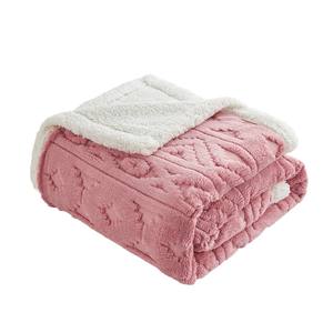 Manta cómoda para siesta de invierno de tamaño Queen/King, tafetán cálido, diseño sólido geométrico a rayas gruesas para uso en el hogar y la Oficina - Product Image 1