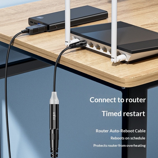 Router Restart Cable WiFi Automatic Restarter 24-Hour Timing Power Failure Reset Controller Optical Modem