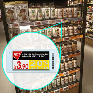 Solution de centre commercial intelligent avec 2 étiquettes électroniques de prix numériques (ESL) NFC 4 GHz, écran E Ink pour affichage des informations produit - Product Image 5