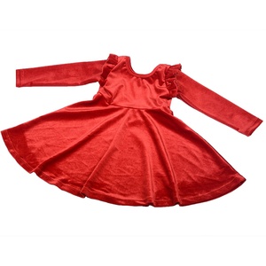 Robe en coton personnalisée à motifs pour filles, avec volants tourbillonnants et nœud décoratif, idéale pour l'automne, les bébés, les tout-petits et la saison estivale. - Product Image 5