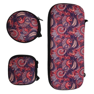 Coque rigide carrée transportant un étui à fermeture éclair EVA pour écouteurs - Product Image 6