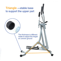 Appareil de fitness elliptique pliable pour la maison, entraîneur de fitness, marche sur air, machine à step, en ABS/acier/PP