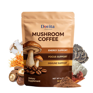 Mélange de café aux champignons Halal OEM fabriqué aux États-Unis, certifié GMP, avec Crinière de lion, Reishi, Cordyceps, Queue de dinde et Nootropiques - Product Image 1