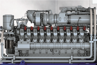 Groupe électrogène au gaz naturel 16V4000 2000KW 50Hz 16 cylindres 1500/1600 tr/min 3 phases 17000kg 220V 230V 380V Stamford Châssis ouvert Silencieux