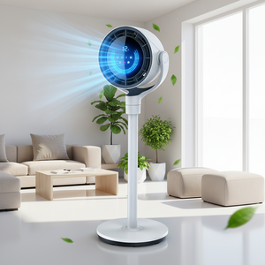 <span class=keywords><strong>Ventilador</strong></span> de <span class=keywords><strong>Torre</strong></span> Multifunción con Viento Fresco, 360 °   Rotación, Control Remoto, Luz LED, Temporizador de Sueño de 12 Horas y Circulación de Aire Silenciosa - Product Image 1