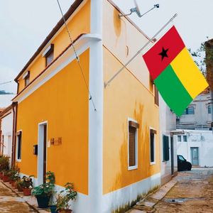 Bandera de Guinea Bissau de 3x5 pies, poliéster, con dos ojales de latón, una sola capa, para colgar en la pared, decoración interior y exterior - Product Image 3
