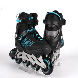 Sapatos de patins ajustáveis de 4 rodas para crianças, patins piscantes, atacado para meninas e meninos