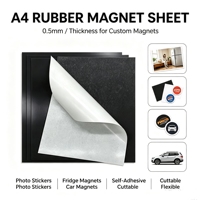 Marco para Póster Fotográfico, Imán de Goma Autoadhesivo para Refrigerador, Lámina de Imán de Goma Flexible de 0.5mm/1mm A4 con Adhesivo