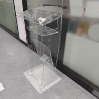 Pupitre de chaire en lucite acrylique transparent