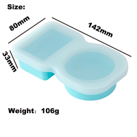 Petits contenants à collation en silicone avec couvercles pour bébé, réutilisables, compatibles micro-ondes, double compartiment, capacité de 4,25 oz