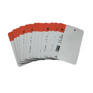 Cetak kode batang kustom RFID Label kertas pakaian UHF RFID pakaian Tag gantung untuk inventaris pakaian