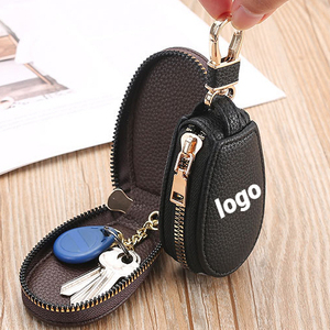 High Quality Leather Key Car Key Multi-functional <b>Mini</b> Large Capacity Car Zipper Remote Control Keychain Cosmetics <b>Bag</b> - Product Image 1