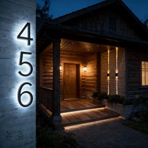 Numeri Civici LED Retroilluminati 12V <span class=keywords><strong>con</strong></span> Design Gratuito, Insegna Moderna 5V per <span class=keywords><strong>Indirizzo</strong></span>, Targhe per Porta d'Ingresso per Decorazione Casa - Product Image 1