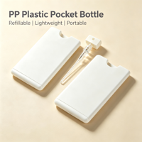 Flacon de parfum mat personnalisé 30 ml avec pulvérisateur à pompe, format carte de poche mince en PP, vide, vente en gros