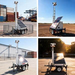 Mobile Solar CCTV Trailer with 360&deg; Rotation PTZ Camera Easy Installation Wireless Monitoring for Construction Security - Product Image 4