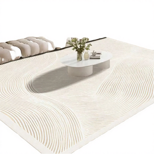 Tapis pliable antidérapant en velours polyester de style moderne, toucher doux, insonorisé, motif abstrait, salon, machine à café - Product Image 4