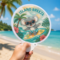 Éventail pliable rond personnalisé avec pochette et poignée, impression par sublimation, éventail de poche en forme de frisbee pour promotion d'événements, cadeaux et souvenirs