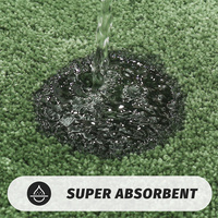 Tapis de salle de bain modernes en polyester à boucles absorbantes, tapis de bain extra épais antidérapants, lavables en machine, pour la maison et l'hôtel