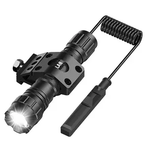 Hunting Torche IPX6 with Remote Tail Switch Tactical Light Aluminum Alloy Super Bright 1200LM LED Tactical Flashlight