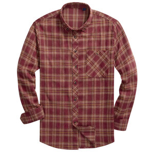 Chemise en flanelle OEM de haute qualité, coupe décontractée, respirante, écologique, polyester/coton, toucher doux, motif élégant, qualité supérieure - Product Image 1