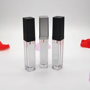 lip gloss tube with led light and mirror lipgloss tube 7ml lip gloss packaging boxes custom logo