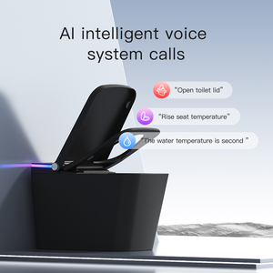 Luxury Hotel Bathroom <strong>Black</strong> Floor Standing Intelligent <strong>Toilet</strong> with UV Nozzle Square Ceramic Fully Automatic Closestool - Product Image 5