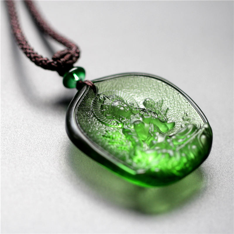 Ancient Method Glass Green Tara Pendant Holy Salvation