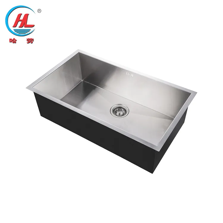 Customized Industrial Handmade Fabricated Single Bowl Kitchen Stainless Steel Sink