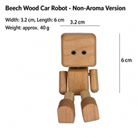 Diffuseur de parfum en bois pour grille d'aération de voiture, motif robot, fait main, purificateur d'air créatif, cadeau décoratif pour voiture, prêt à être expédié en gros
