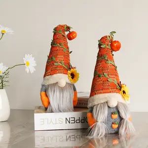 Otoño Tomte granja bandeja escalonada decoración niñera nórdico sueco Nisse elfo enano otoño calabaza gnomos Decoración