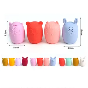 Personalizado sin Bpa nuevos juguetes de baño de animales de silicona nuevos coloridos juguetes de baño de silicona personalizados